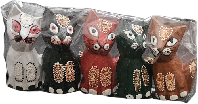 Kedi Figür Masa Süsü - 5'li