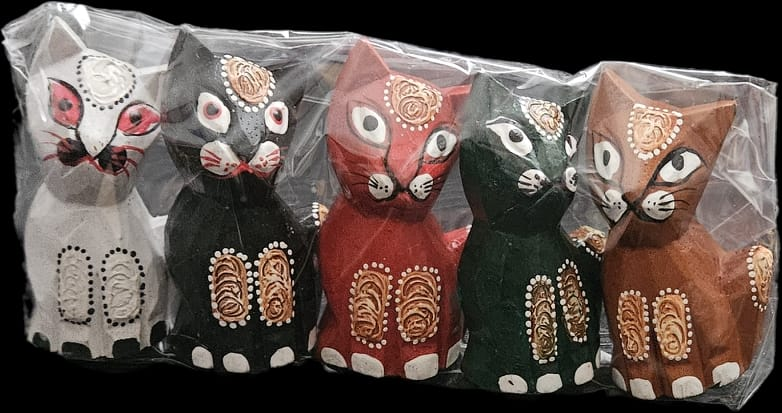 Kedi Figür Masa Süsü - 5'li