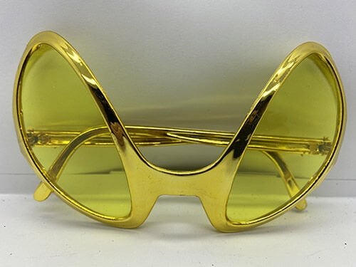 Retro Gözlük - 80 li 90 lı Yıllar Parti Gözlüğü Gold Renk