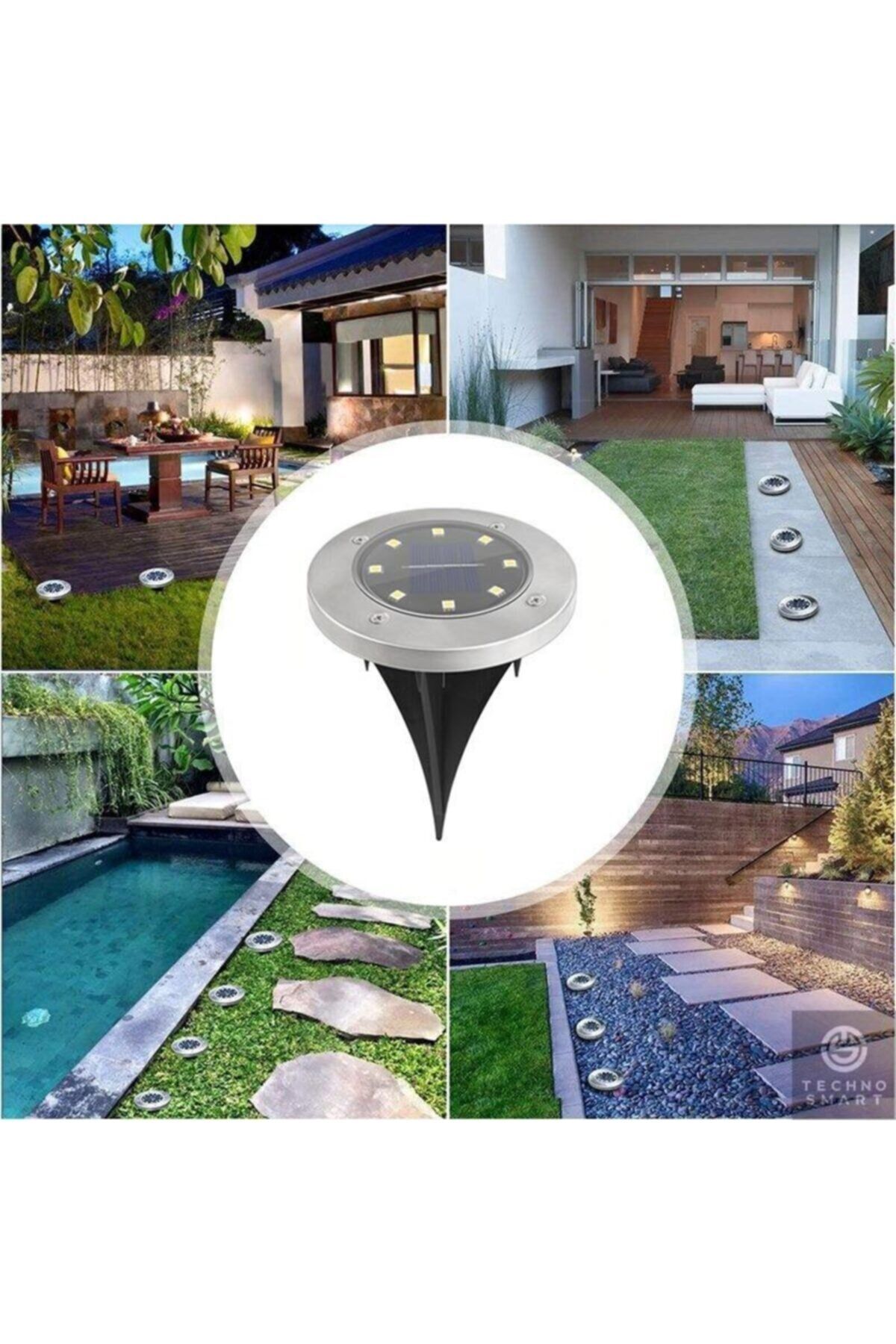 Güneş Enerjili Bahçe Aydınlatma Seti 4 Adet