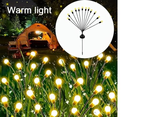 Solar LED Ateşböceği Bahçe Işıkları 2 Adet