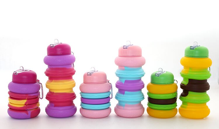 Katlanabilir Portatif Silikon Su Şişesi 500 Ml Model 3