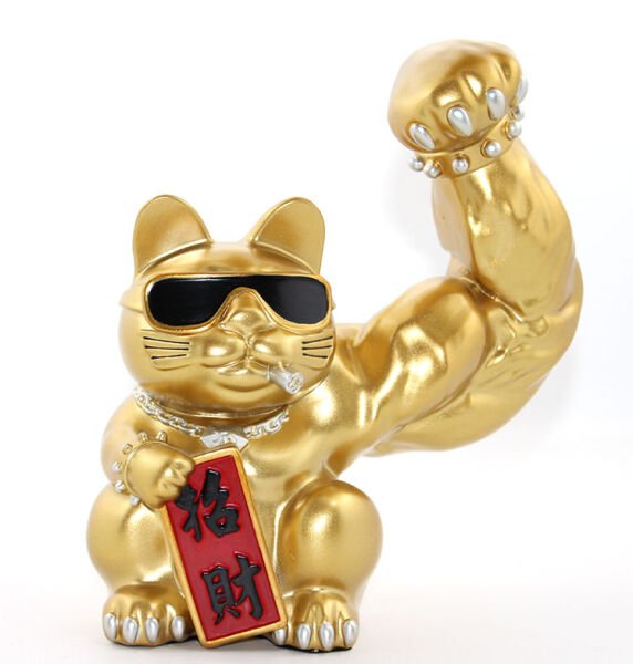 Polyester Şanslı Kedi Figürü Model 2