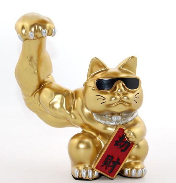 Polyester Şanslı Kedi Figürü Model 3
